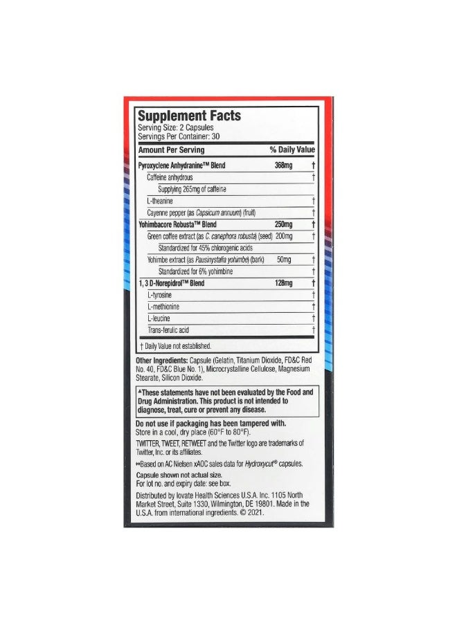 Hydroxycut Hardcore 60 Capsules – High Caffeine Energy & Metabolism Support Supplement with Green Coffee Extract - Image 4